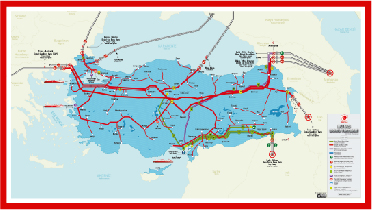 Doğal Gaz ve Petrol Boru Hatları Haritası